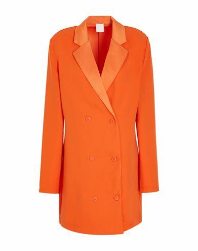 8 By Yoox Blazer Mini Dress Woman Mini dress Orange Polyester Cover