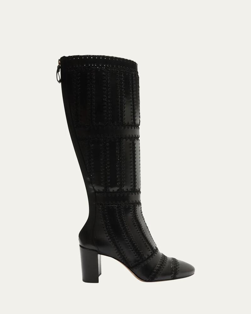 Alexandre Birman Regina Patchwork Knee-High Combat Boots Cover