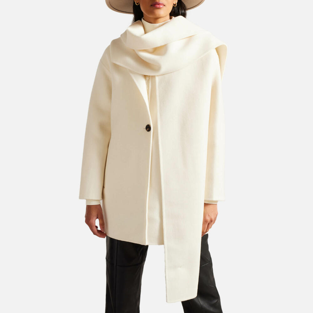 Ted Baker Skylorr Scarf Wool-Blend Coat Cover