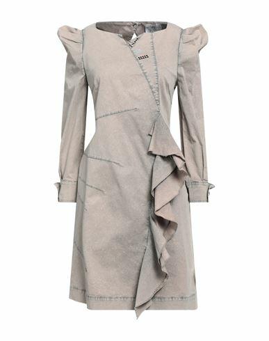 Elisa Cavaletti By Daniela Dallavalle Woman Mini dress Dove grey Cotton, Tencel, Elastane Cover