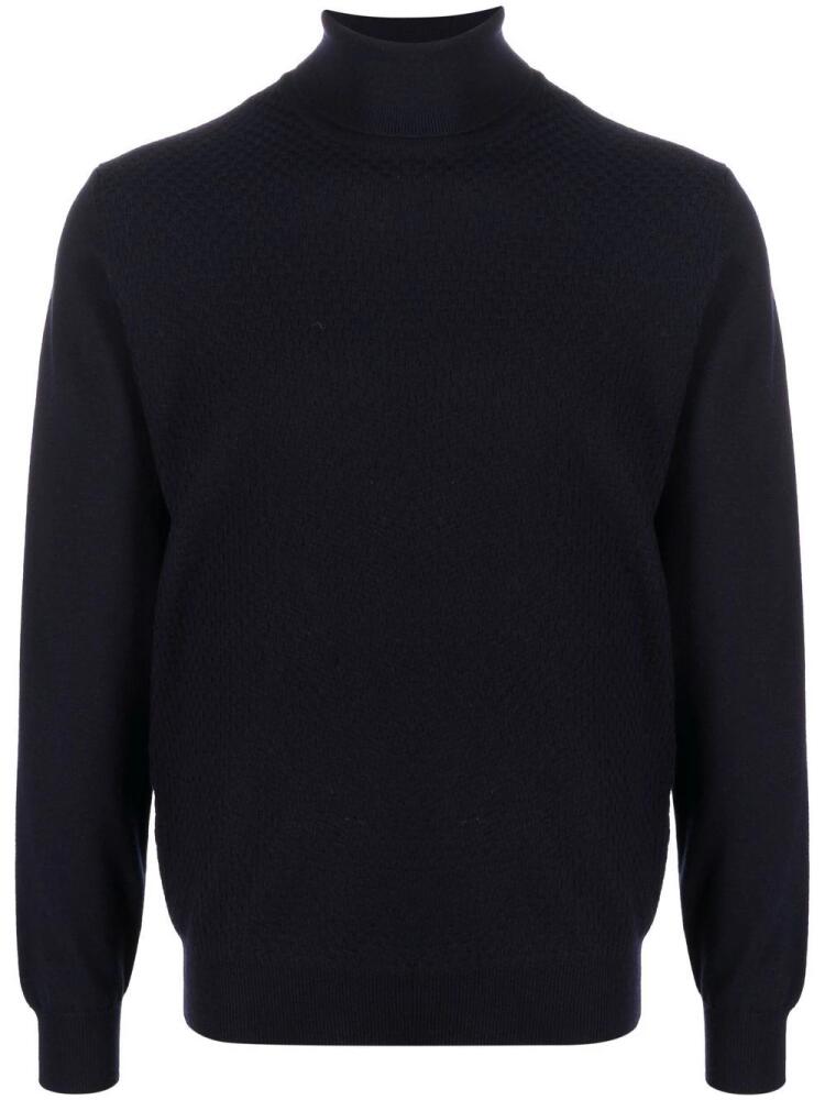 Corneliani roll neck virgin-wool jumper - Blue Cover