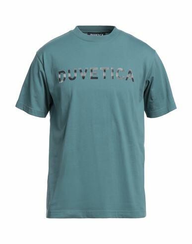 Duvetica Man T-shirt Pastel blue Cotton Cover