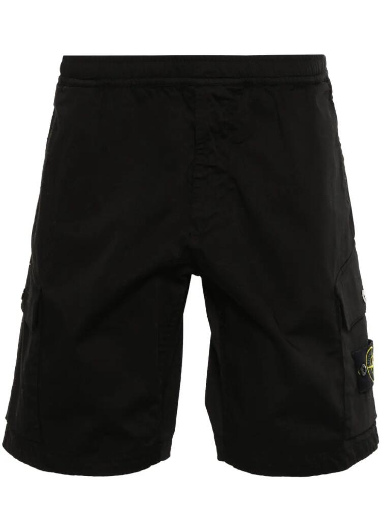 Stone Island Compass-badge cargo shorts - Black Cover