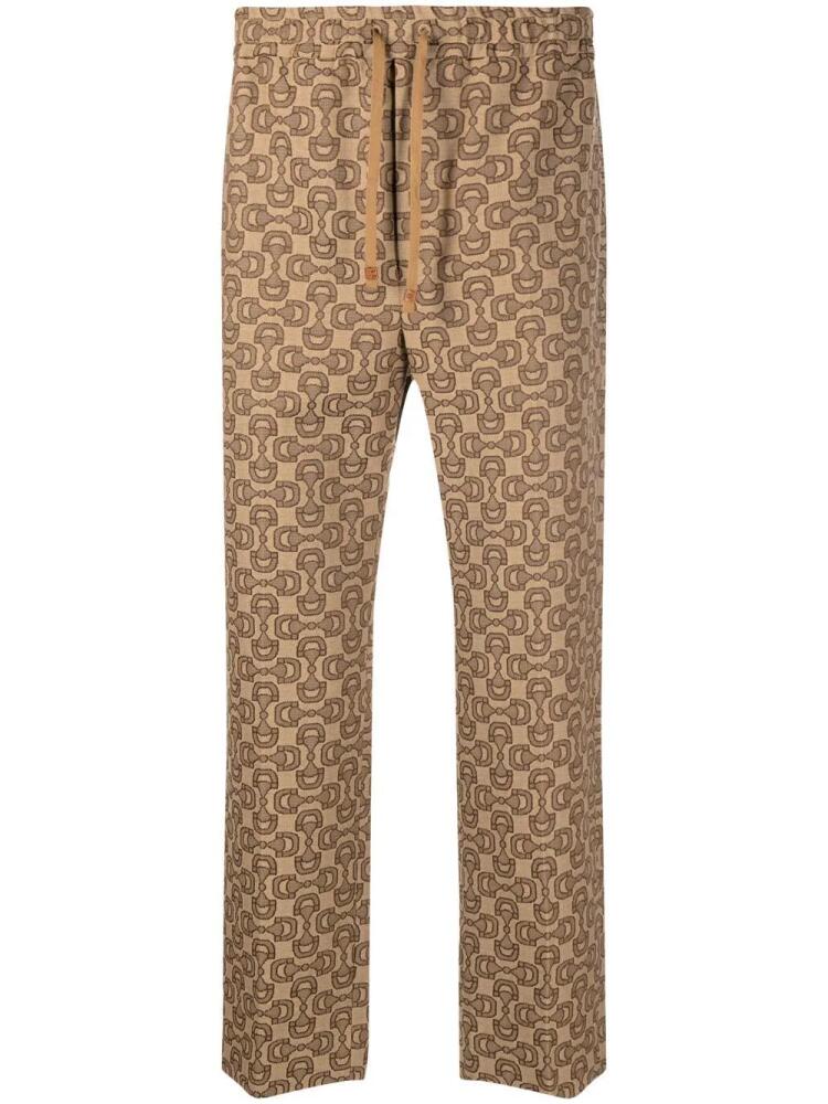 Gucci horsebit jacquard-logo track pants - Brown Cover