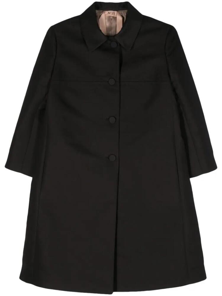 Nº21 single-breasted midi coat - Black Cover