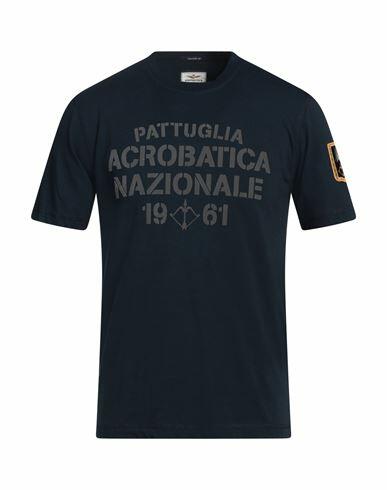 Aeronautica Militare Man T-shirt Midnight blue Cotton Cover