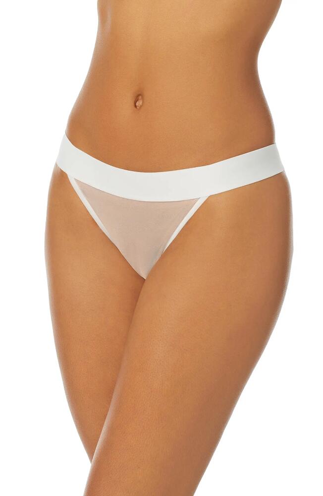 DKNY Sheers Cheeky Bikini Cut Briefs in White Cover