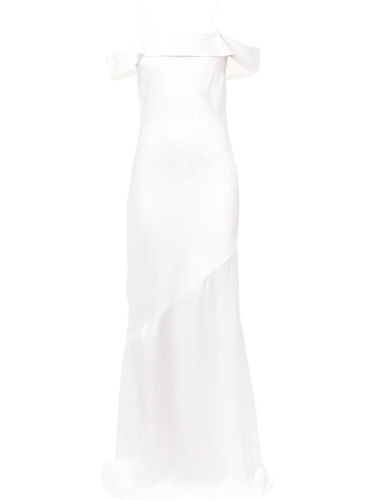 Rebecca Vallance Olivia off-shoulder slip gown - White Cover