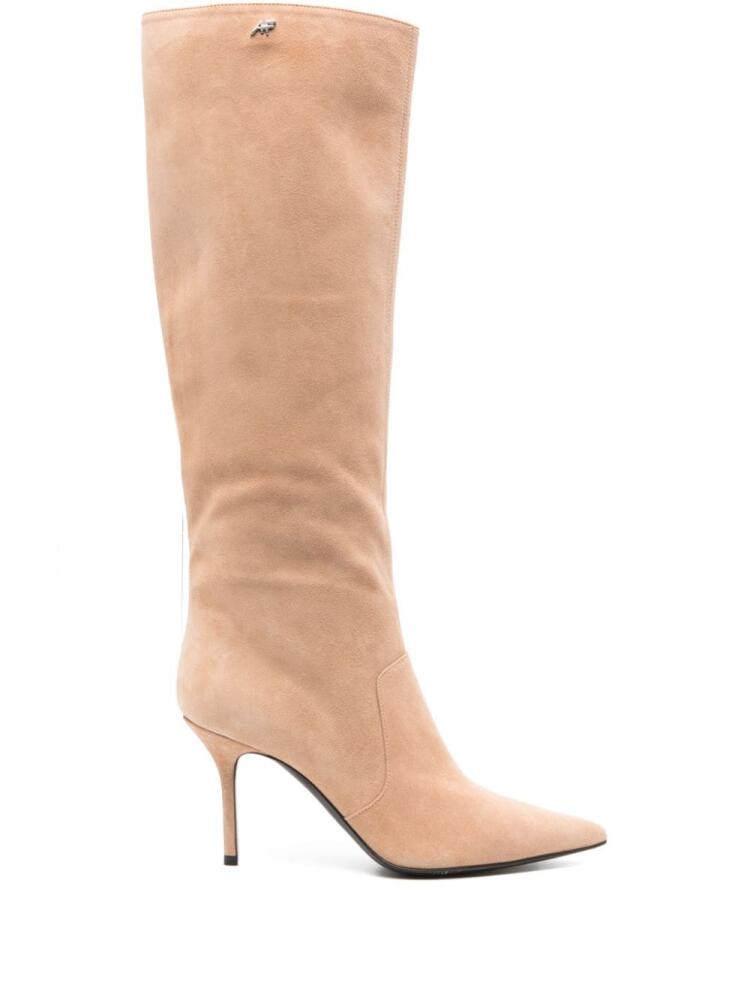 Alberta Ferretti 85mm suede boots - Neutrals Cover