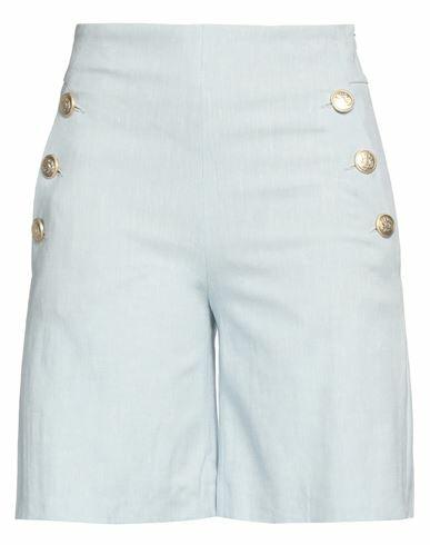 Seductive Woman Shorts & Bermuda Shorts Sky blue Linen, Polyester, Viscose, Elastane Cover