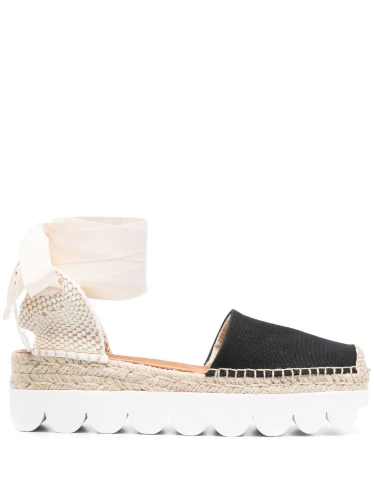 Marni Petal canvas espadrilles - Black Cover