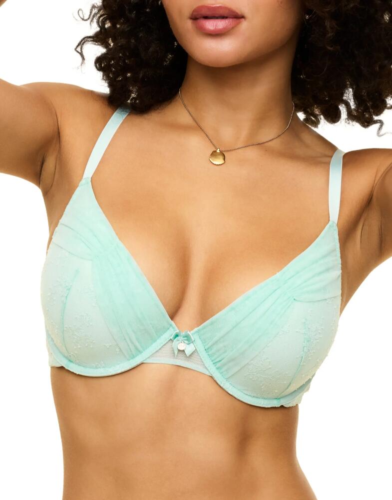 Adore Me Wren Push Up Plunge Bra in Light Blue Cover