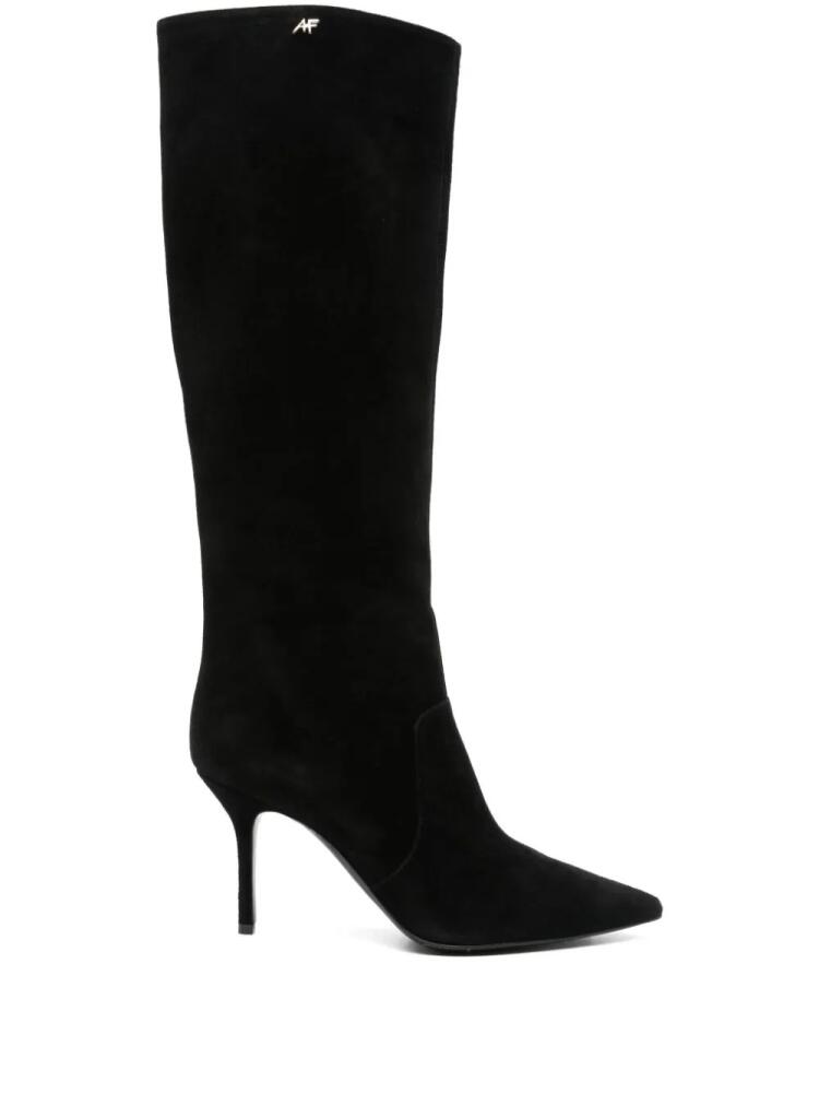 Alberta Ferretti 85mm suede boots - Black Cover