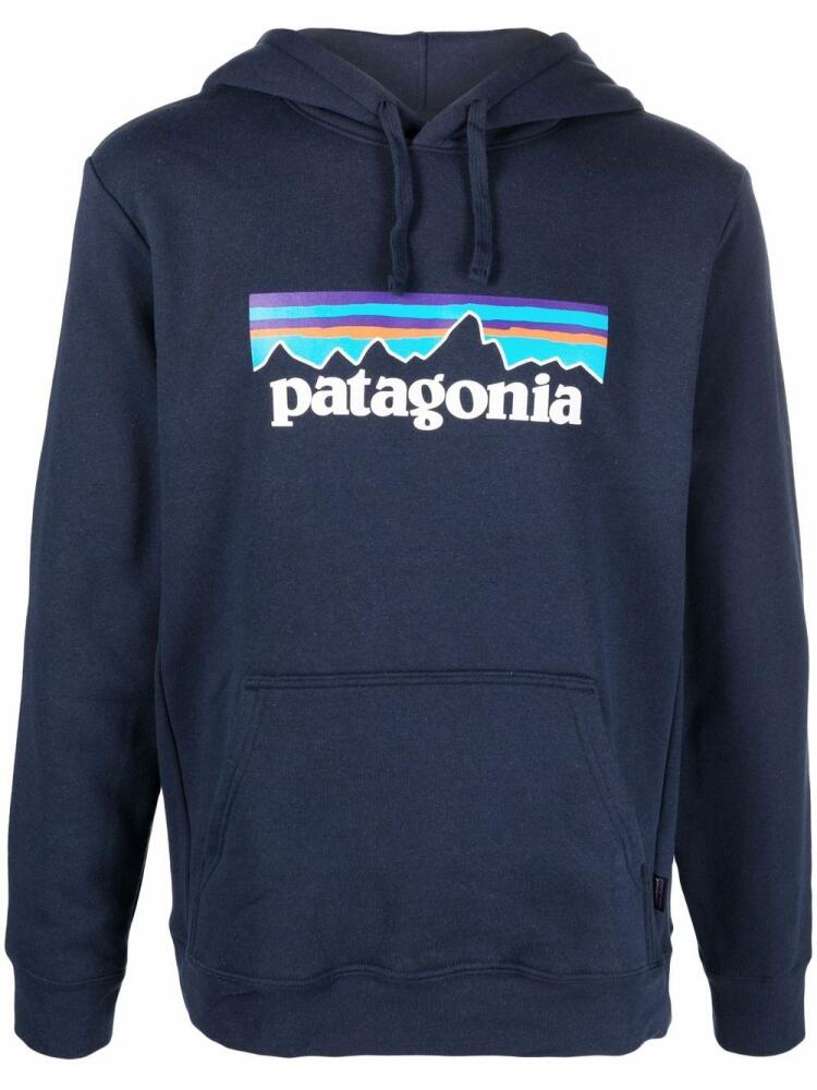 Patagonia logo-print hoodie - Blue Cover