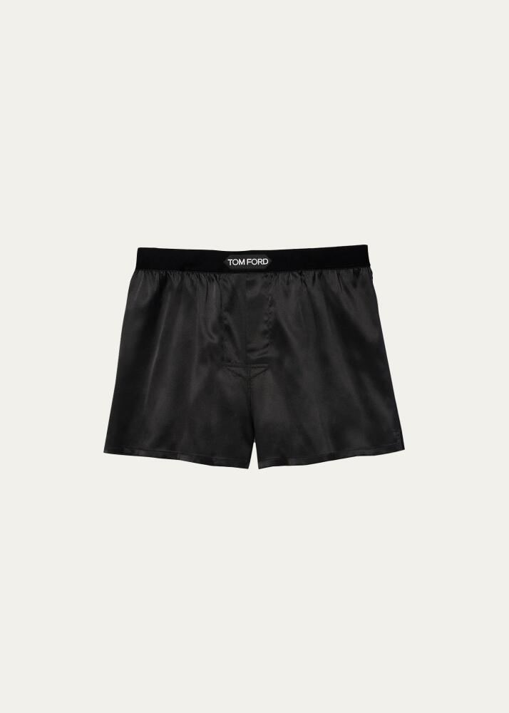 TOM FORD Men's Silk Jacquard Logo Boxers Cover