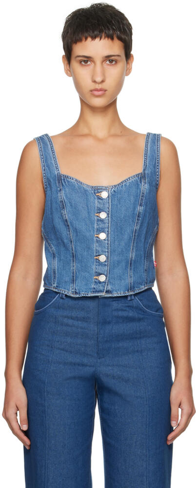 Levi's Blue Alani Denim Tank Top Cover