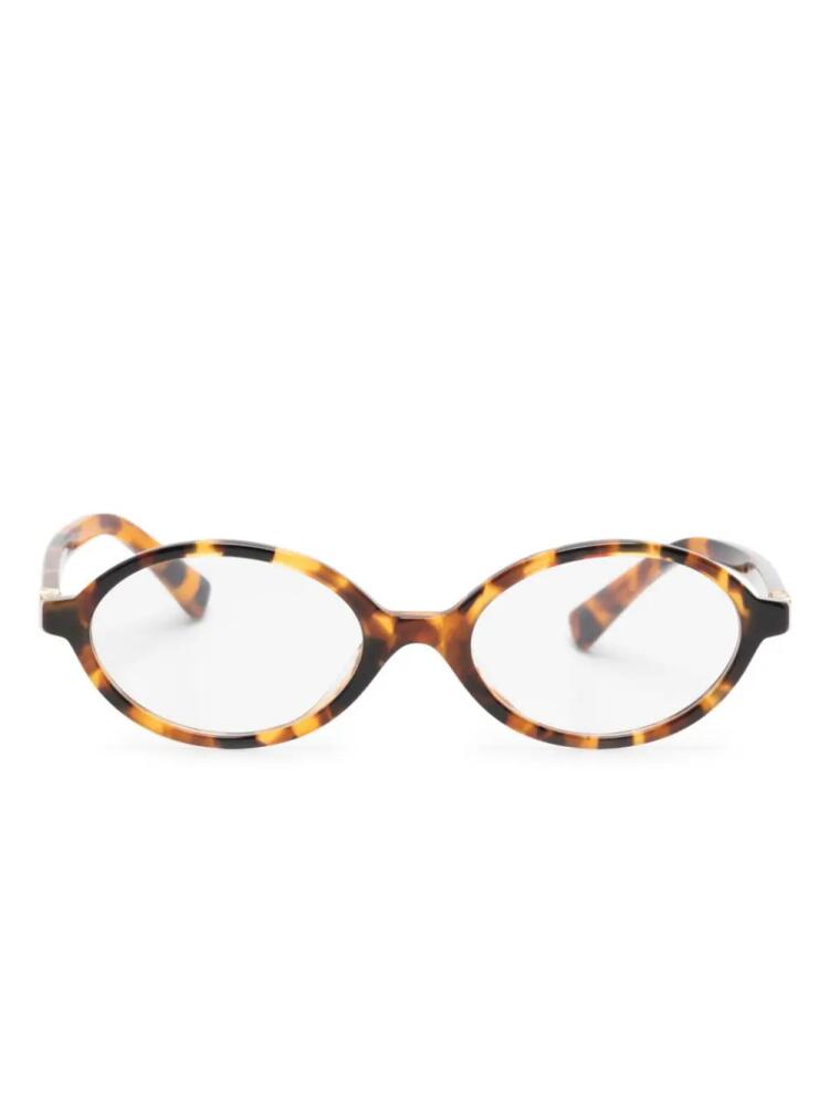 Miu Miu Eyewear tortoiseshell oval-frame glasses - Brown Cover