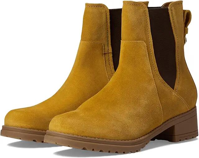 Cole Haan Camea Waterproof Chelsea Bootie (Amber Suede) Women's Boots Cover