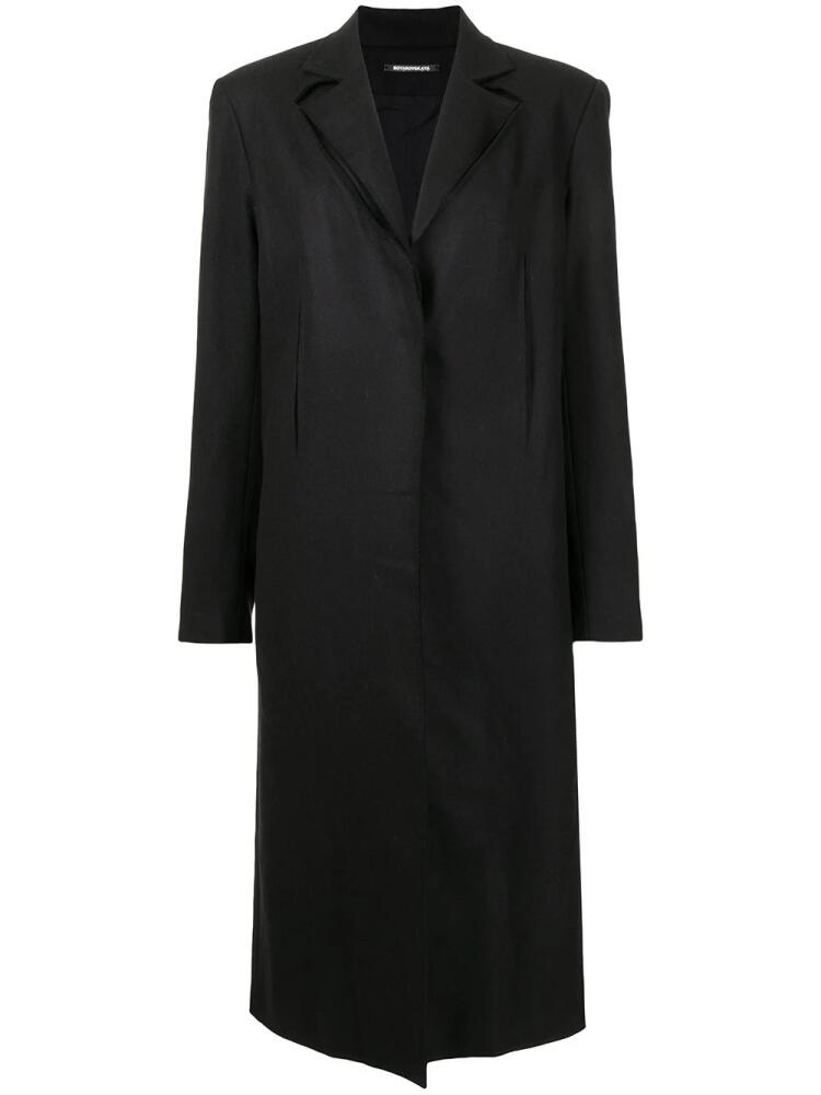 Boyarovskaya slit-detail single-breasted coat - Black Cover