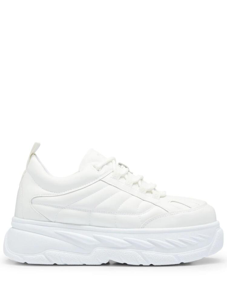 HUGO quilted faux-leather sneakers - White Cover