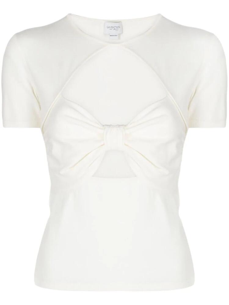 Giambattista Valli cut-out detailing short-sleeve top - White Cover