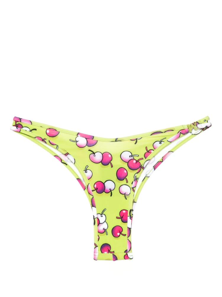 Palm Angels Cherry-print bikini bottoms - Green Cover