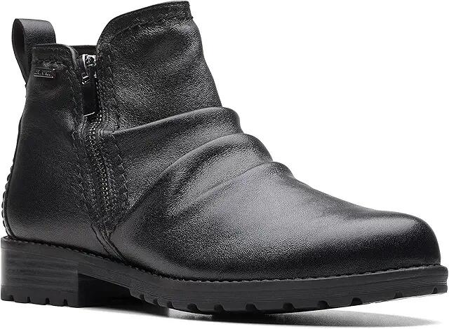 Clarks Aspra Walk Waterproof (Black Leather) Women's Boots Cover