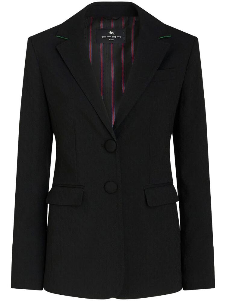 ETRO notched-lapels single-breasted blazer - Black Cover