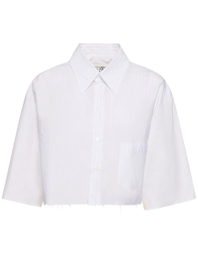 MM6 MAISON MARGIELA Striped Cotton Poplin Shirt Cover