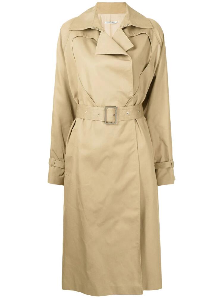 Boyarovskaya heart-cut belted trench coat - Brown Cover