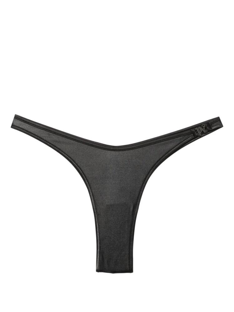 Palm Angels monogram-plaque bikini bottoms - Black Cover