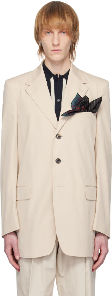 Dries Van Noten Beige Vented Blazer Cover