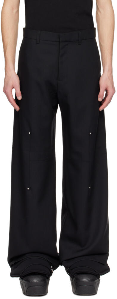 HELIOT EMIL Black Radial Tailored Trousers Cover