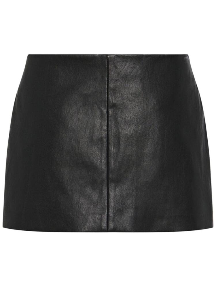 Rosetta Getty Leather short skirt - Black Cover