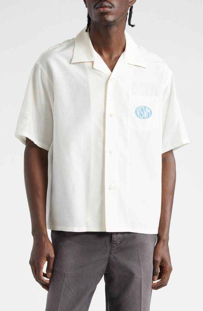 VISVIM Copa Oversize Silk Camp Shirt in White Cover