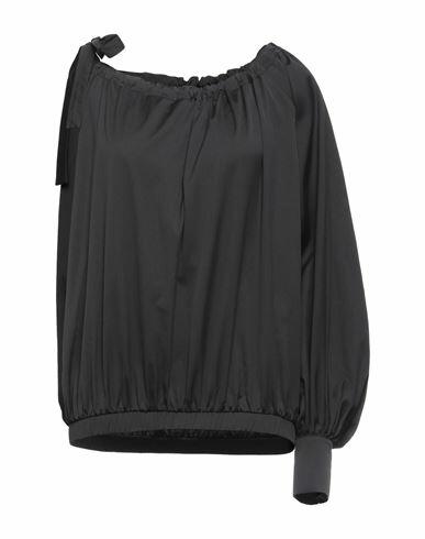 Federica Tosi Woman Top Black Cotton, Silk Cover