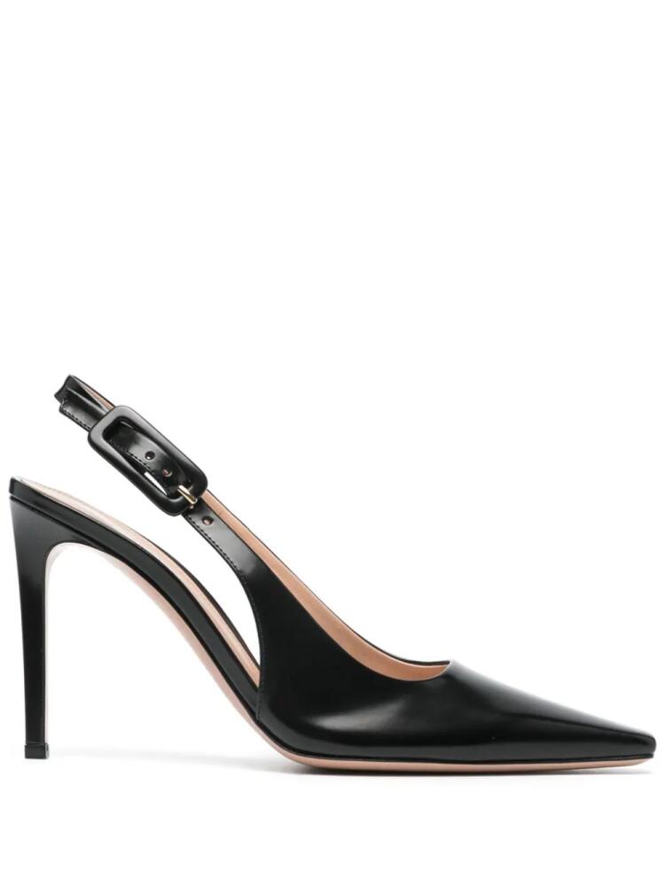 Gianvito Rossi Lindsay 100mm leather pumps - Black Cover