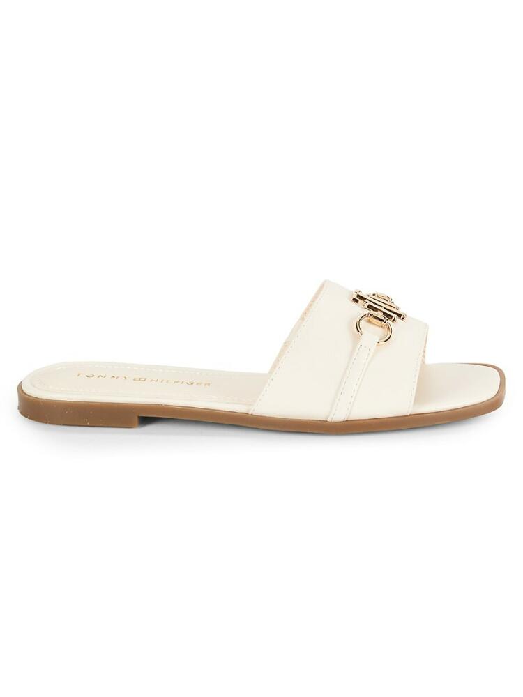 Tommy Hilfiger Women's Pipper Logo Bit Flat Sandals - Ivory Cover