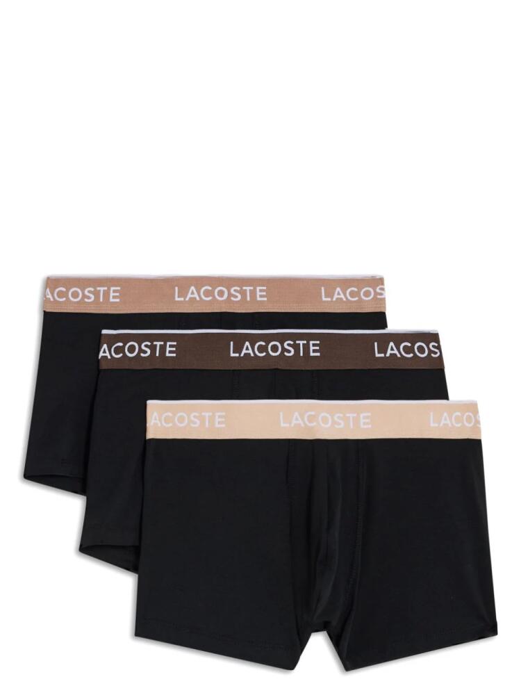 Lacoste branded waistband boxers (set of 3) - Black Cover