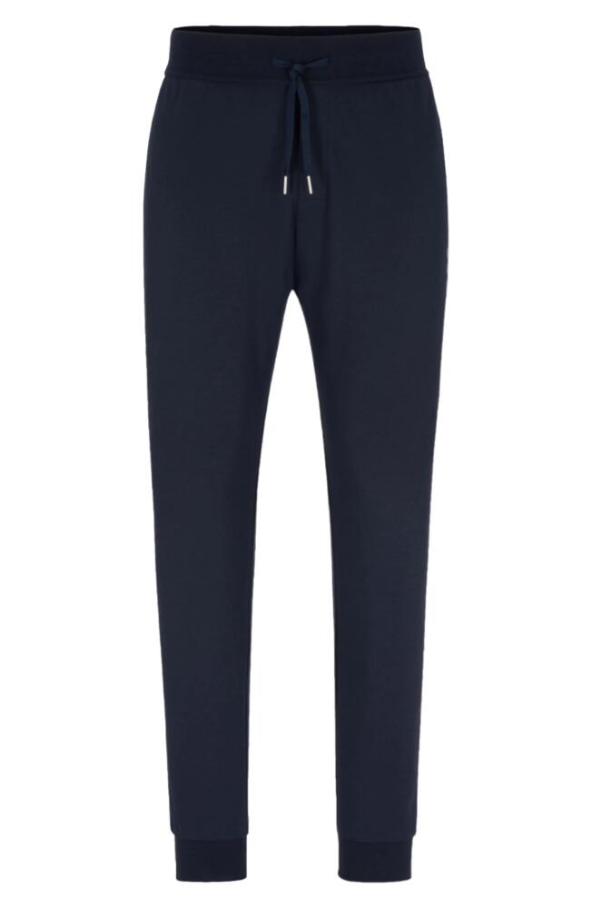 BOSS Tracksuit French Terry Pajama Joggers in Dark Blue Cover