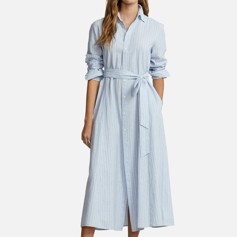 Polo Ralph Lauren Linen and Cotton-Blend Midi Dress Cover