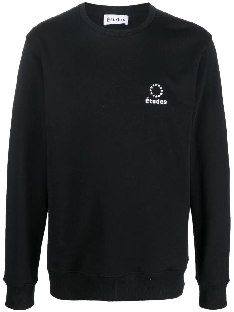 Etudes embroidered-logo organic cotton sweatshirt - Black Cover