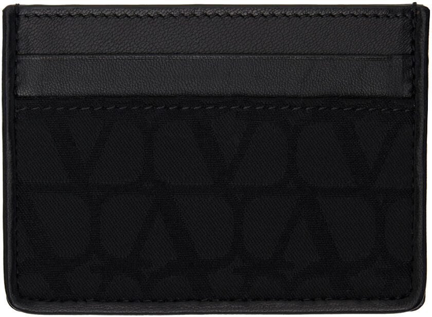 Valentino Garavani Black Toile Iconographe Card Holder Cover