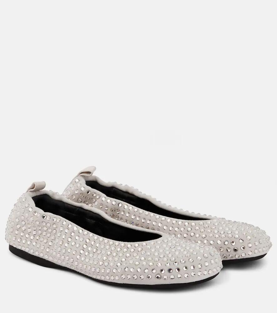 JW Anderson Embellished suede ballet flats Cover