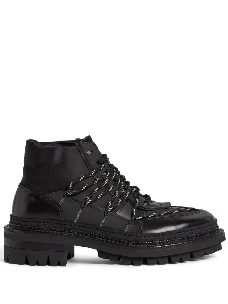 DSQUARED2 panelled-design leather boots - Black Cover