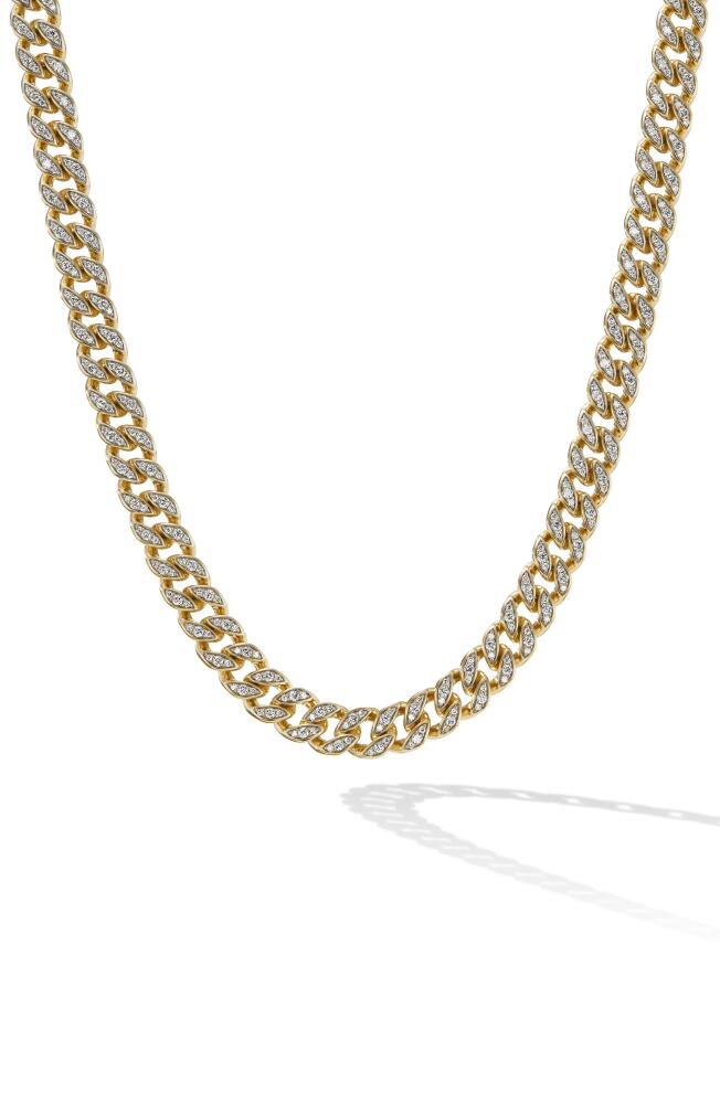 David Yurman Men's Pavé Diamond Curb Chain Necklace in Gold/Diamond Cover