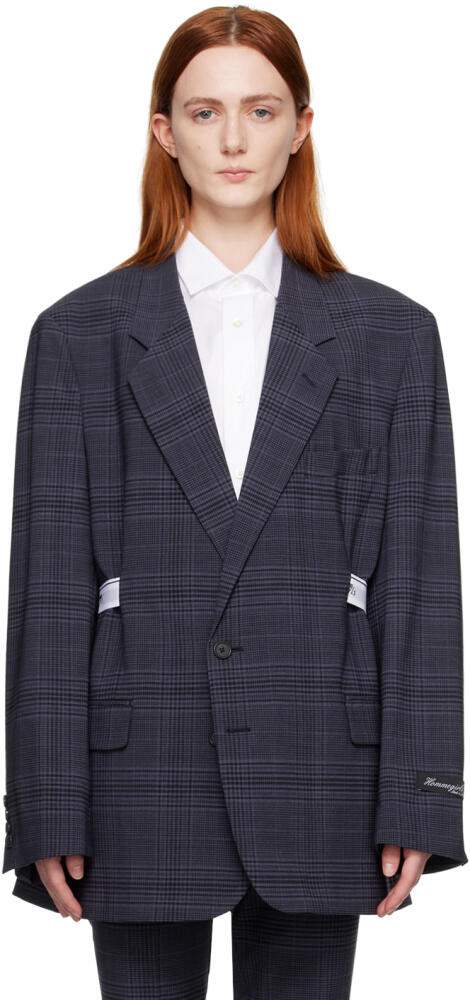 HommeGirls SSENSE Work Capsule - Navy Check Blazer Cover