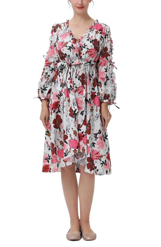 Kimi and Kai Akemi Maternity/Nursing Hospital Gown in Pink Floral Cover