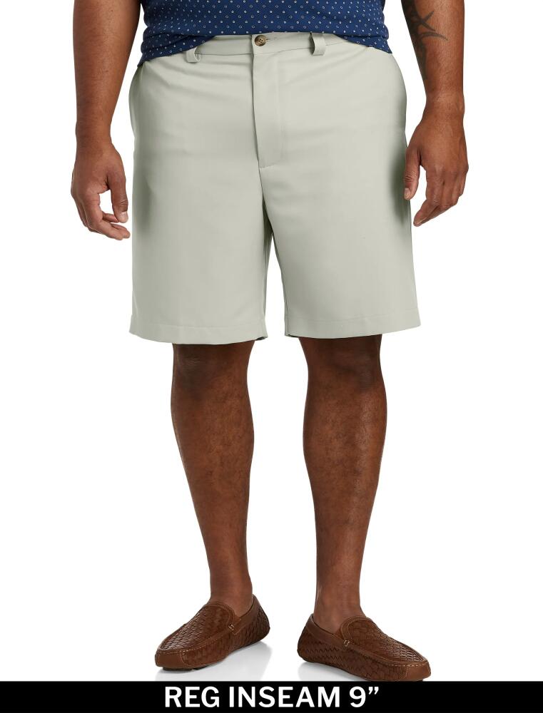 Oak Hill by DXL Waist-Relaxer Microfiber Shorts in Khaki Cover