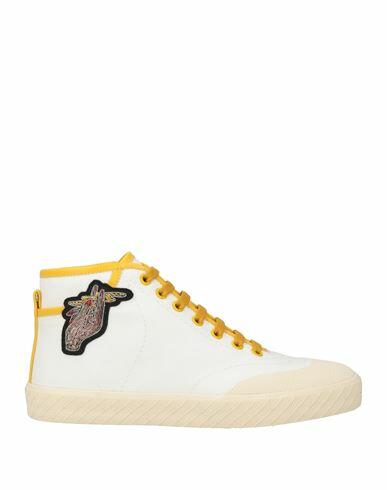 Bally Woman Sneakers White Cotton, Leather Cover